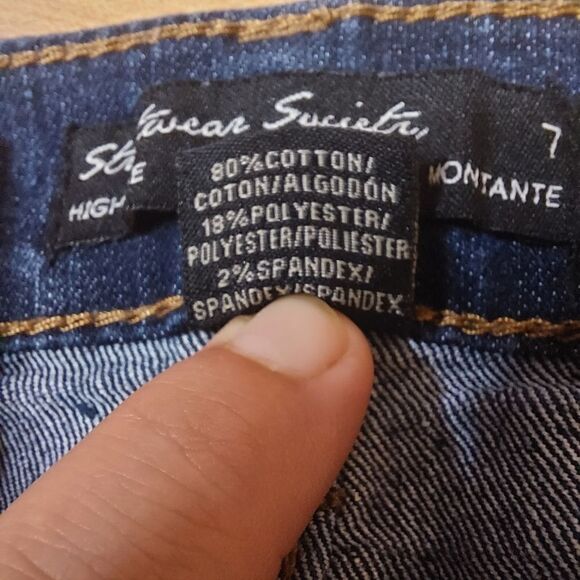 Streetwear Society Hight Rise Cut off Jean Shorts - Picture 11 of 11